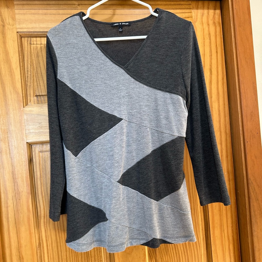 Cable & Gauge Long Sleeve Blouse